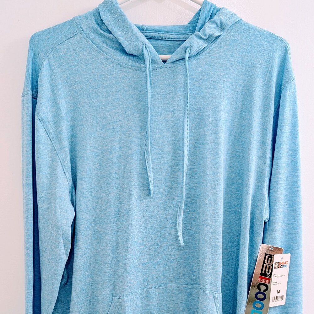 MEN'S 32 Degrees Cool HOODED Shirt w/pocket  - Color SILVERLAKE SPACE DYE / MED